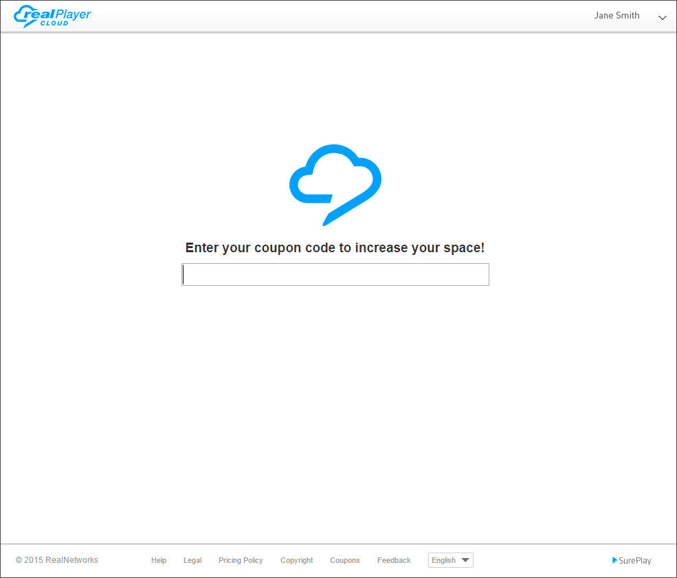 Redeem a RealCloud Code or Coupon for Free Cloud Storage Space