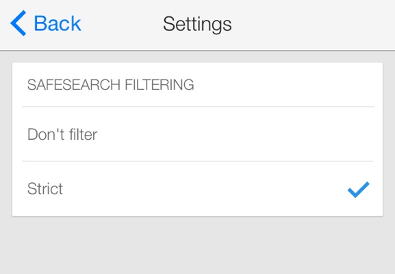 Safe search iphone