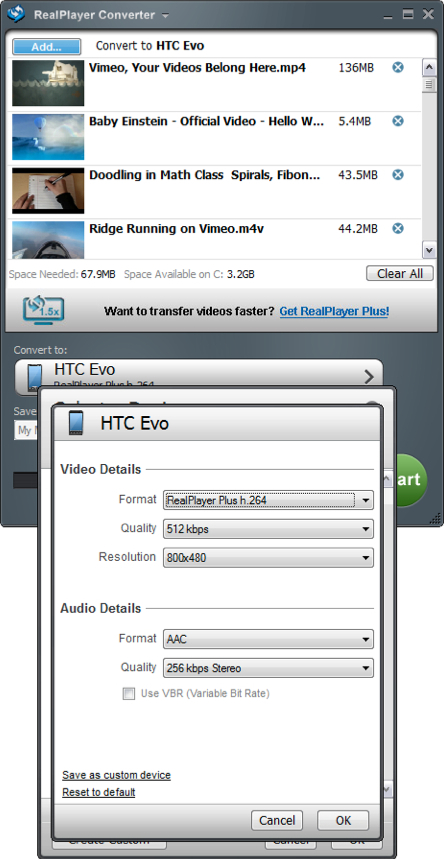 realplayer converter online